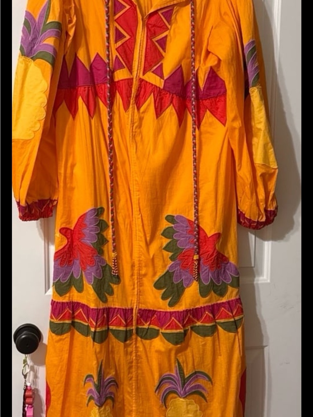 FARM Rio Vibrant Yellow Maxi Dress with Multicolor Embroidery - Picture 4 of 6